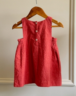 Coral lace dress